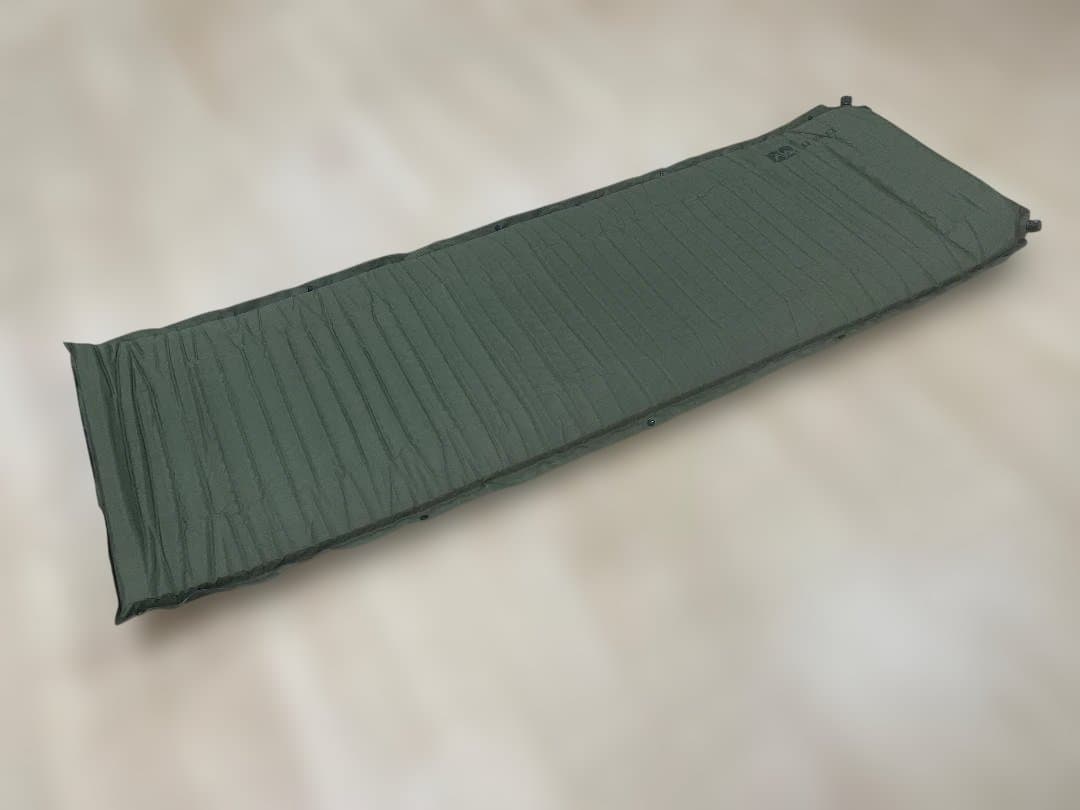 WAQ インフレータブル式マット 8cm　オリーブ・タン　2個セット　中古