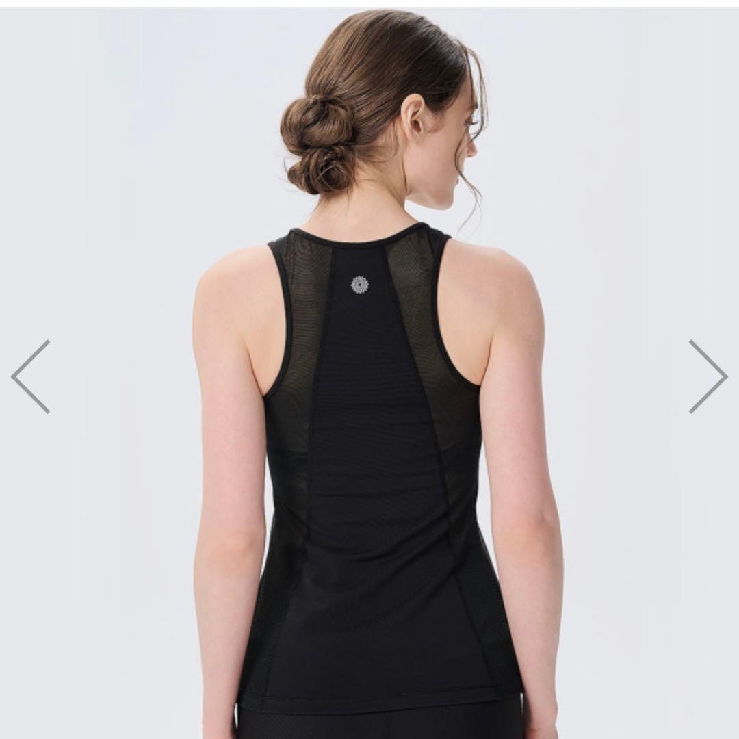 【美品】 イージーヨガ　easyoga バイユアサイドタンク ブラック　サイズ6