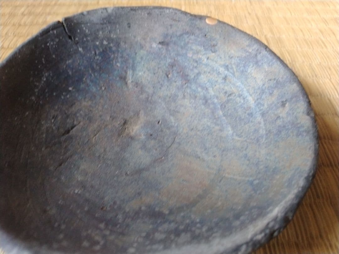 平安～鎌倉時代　瓦器小皿　骨董　古美術　発掘品　黒色土器　酒器　茶道具