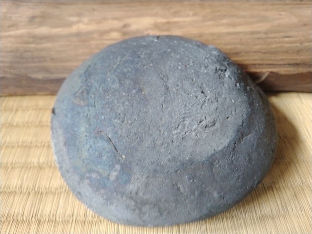 平安～鎌倉時代　瓦器小皿　骨董　古美術　発掘品　黒色土器　酒器　茶道具
