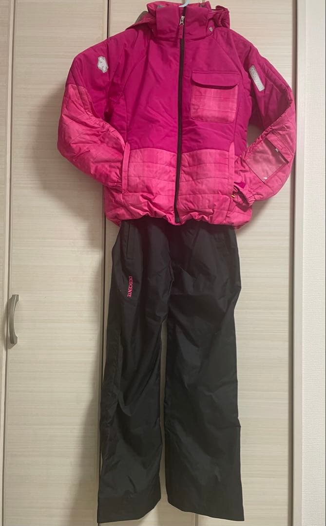 DESCENTE スノーボードウェア 14/150 ピンク/黒