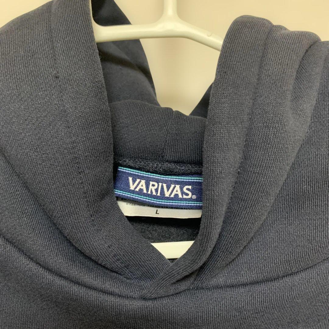 VARIVAS 公魚工房グラフィックパーカー ネイビー