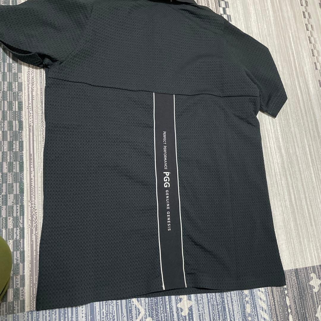 お値下げ❣️新品❣️パーリーゲイツ　PGG 黒 ポロシャツ メッシュ素材