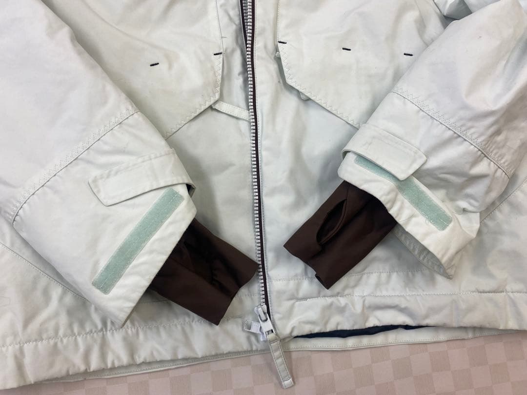 e1242☆DESCENTE スノーウエア上下セット L/M カモフラージュ