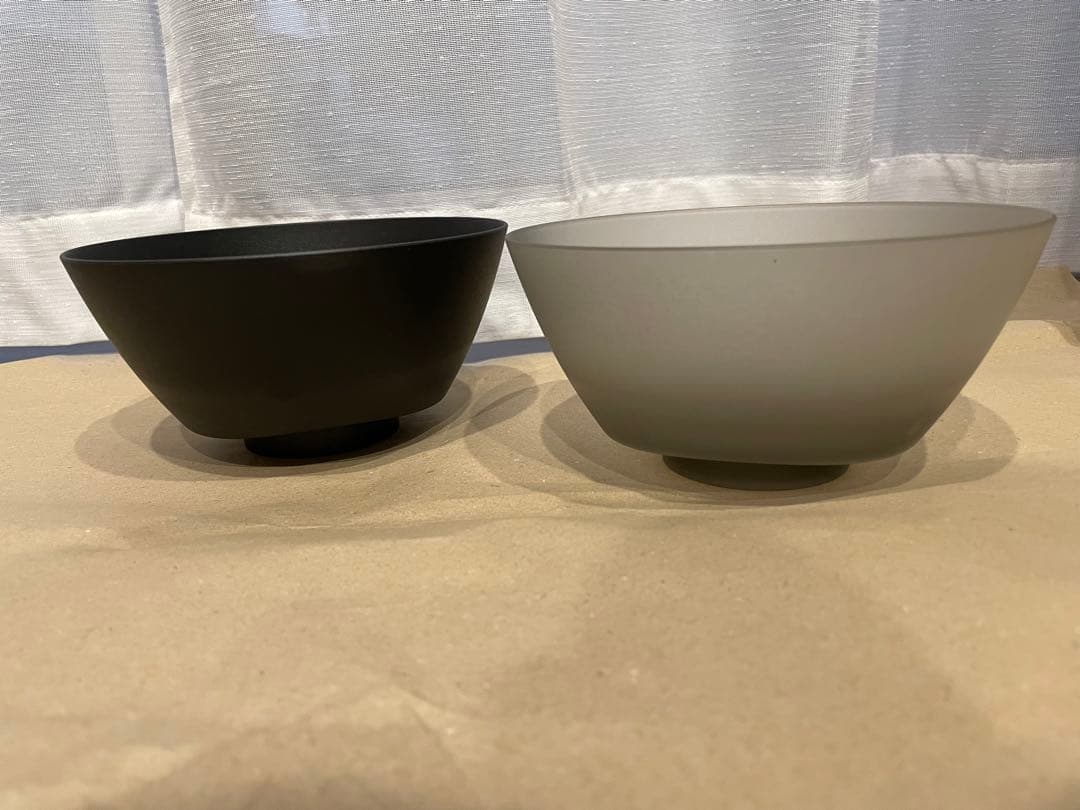 ARAS エイラス 樹脂製　どんぶり鉢セット ブラック　スモークグレー