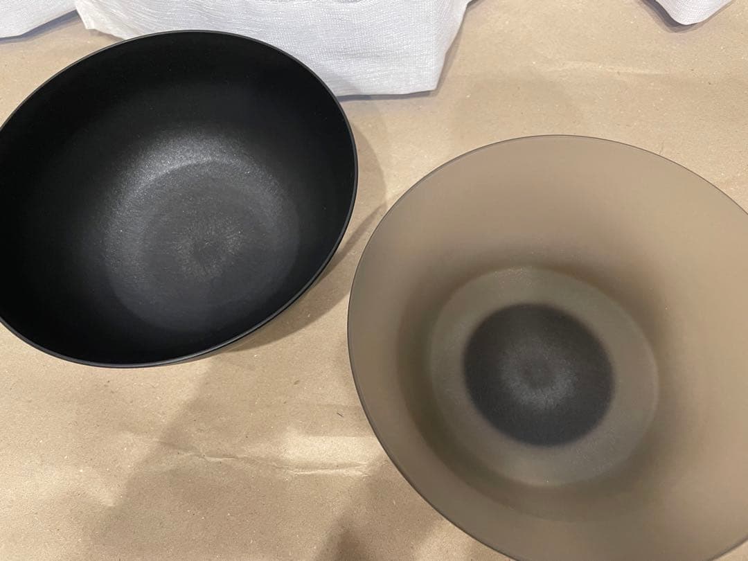 ARAS エイラス 樹脂製　どんぶり鉢セット ブラック　スモークグレー