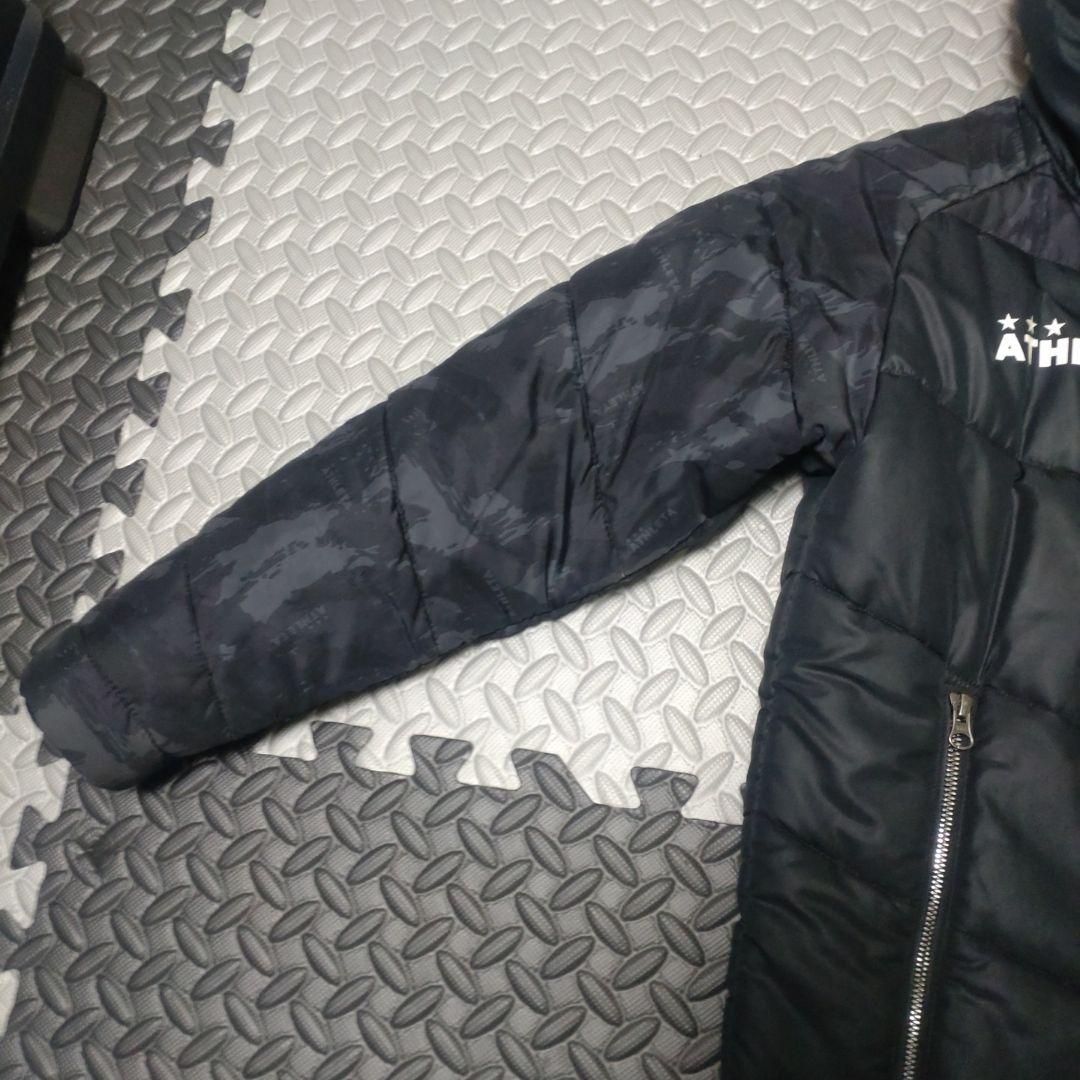 ATHLETA フード付き中綿コート 黒 140 ベンチコート