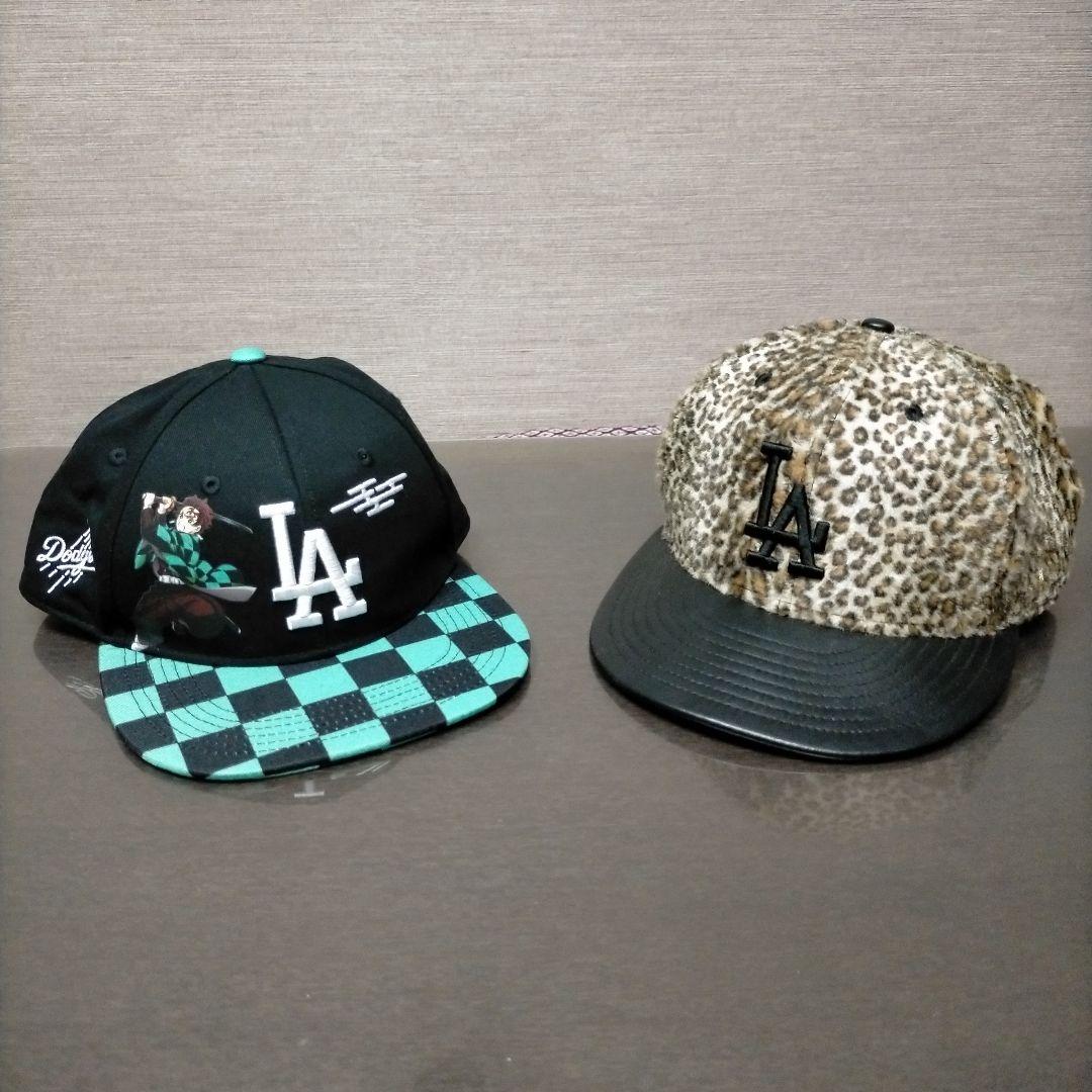 LA Dodgers 鬼滅の刃&ヒョウ柄 キャップ×2