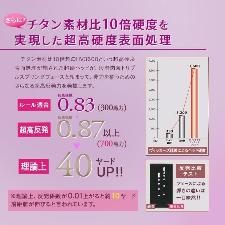 【新品】超高反発 ダイナミクスフェミーナプレステージ ヘッドカバー付き 軽量仕様