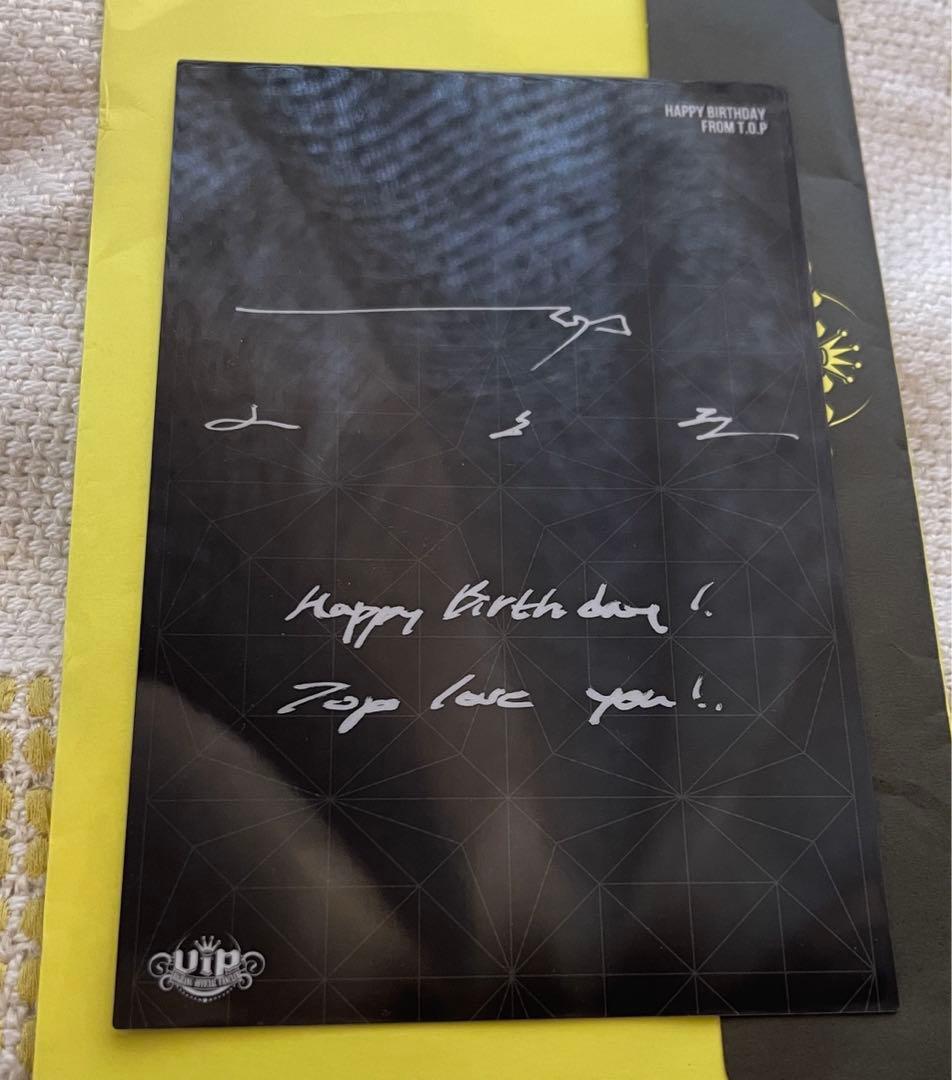 BIGBANG VIP特典　誕生日カード　T.O.P