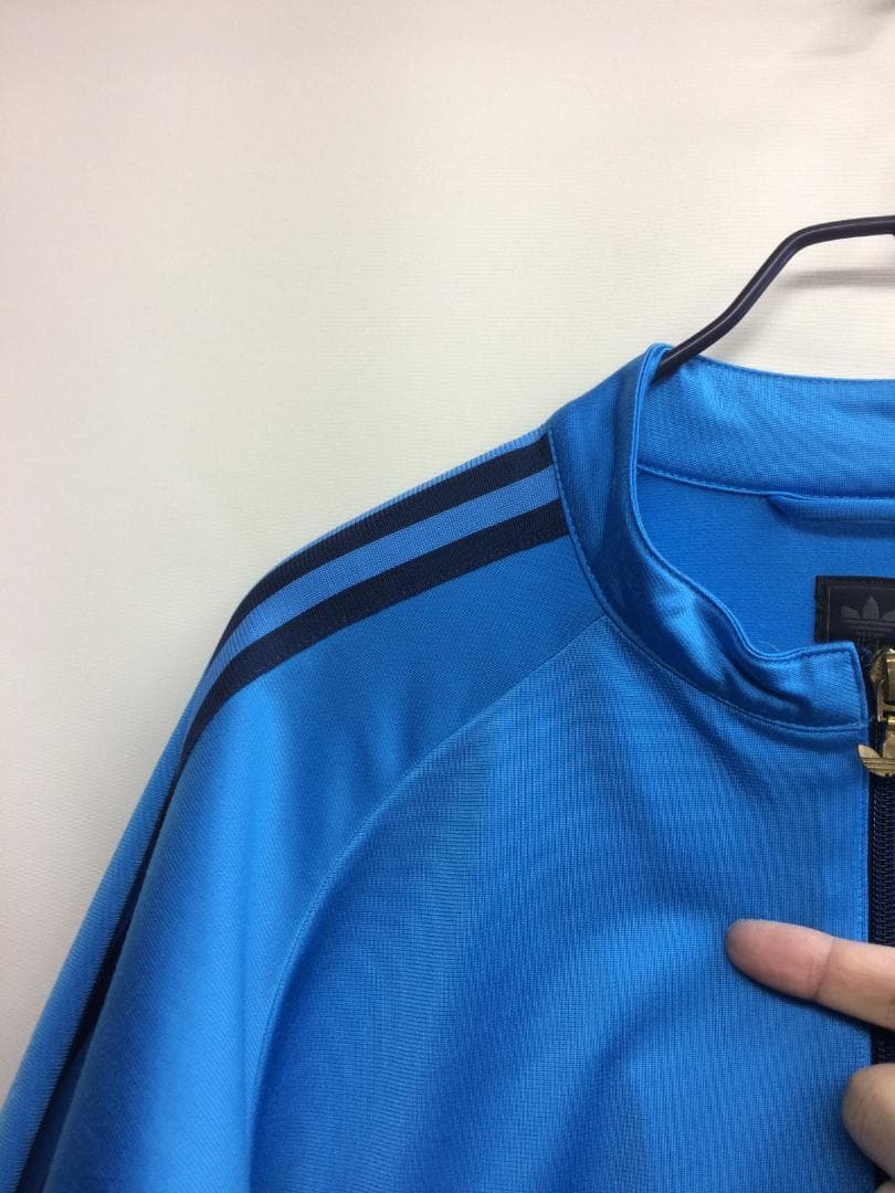 adidas アディアス トラックジャケット Lサイズ 水色 ネイビー 復刻