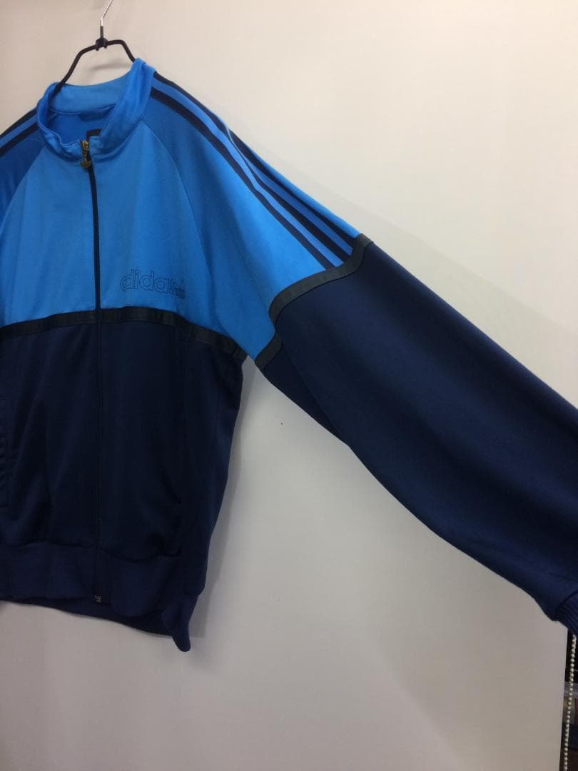 adidas アディアス トラックジャケット Lサイズ 水色 ネイビー 復刻