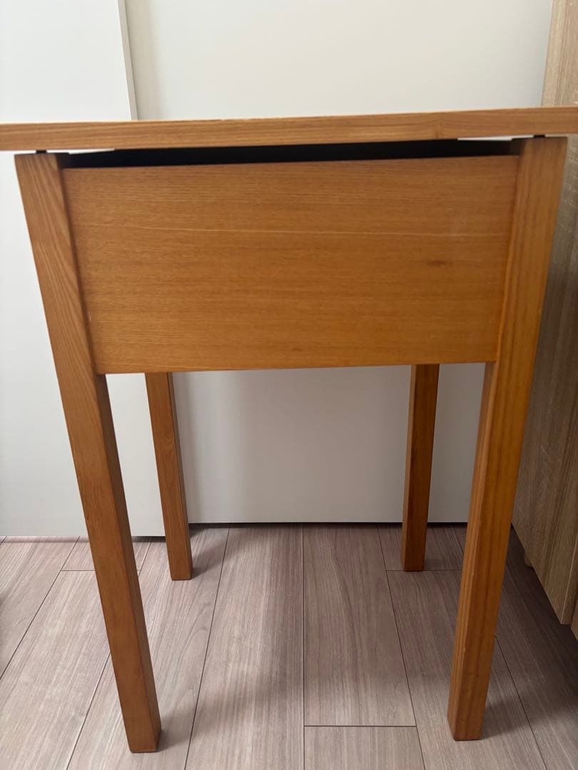 無印良品　ドレッサー　椅子付き　(オーク材)