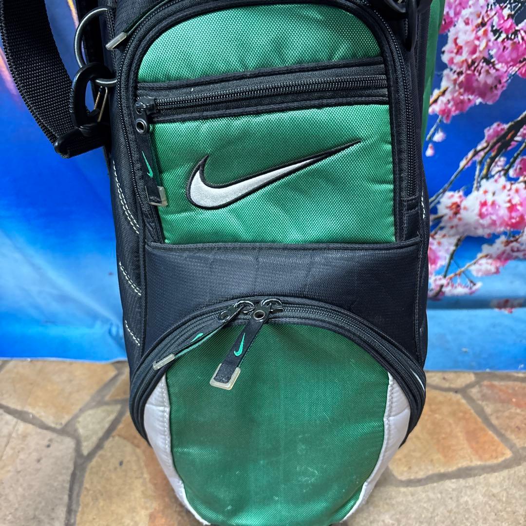 寶BX-1199 NIKE ナイキ カート式 キャディバッグ ブラック/グリーン