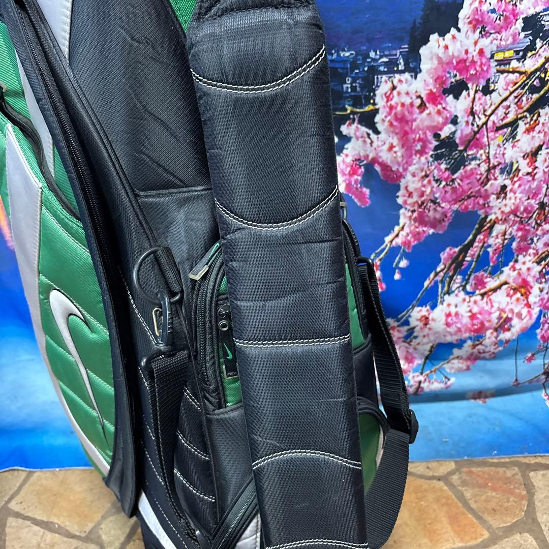 寶BX-1199 NIKE ナイキ カート式 キャディバッグ ブラック/グリーン