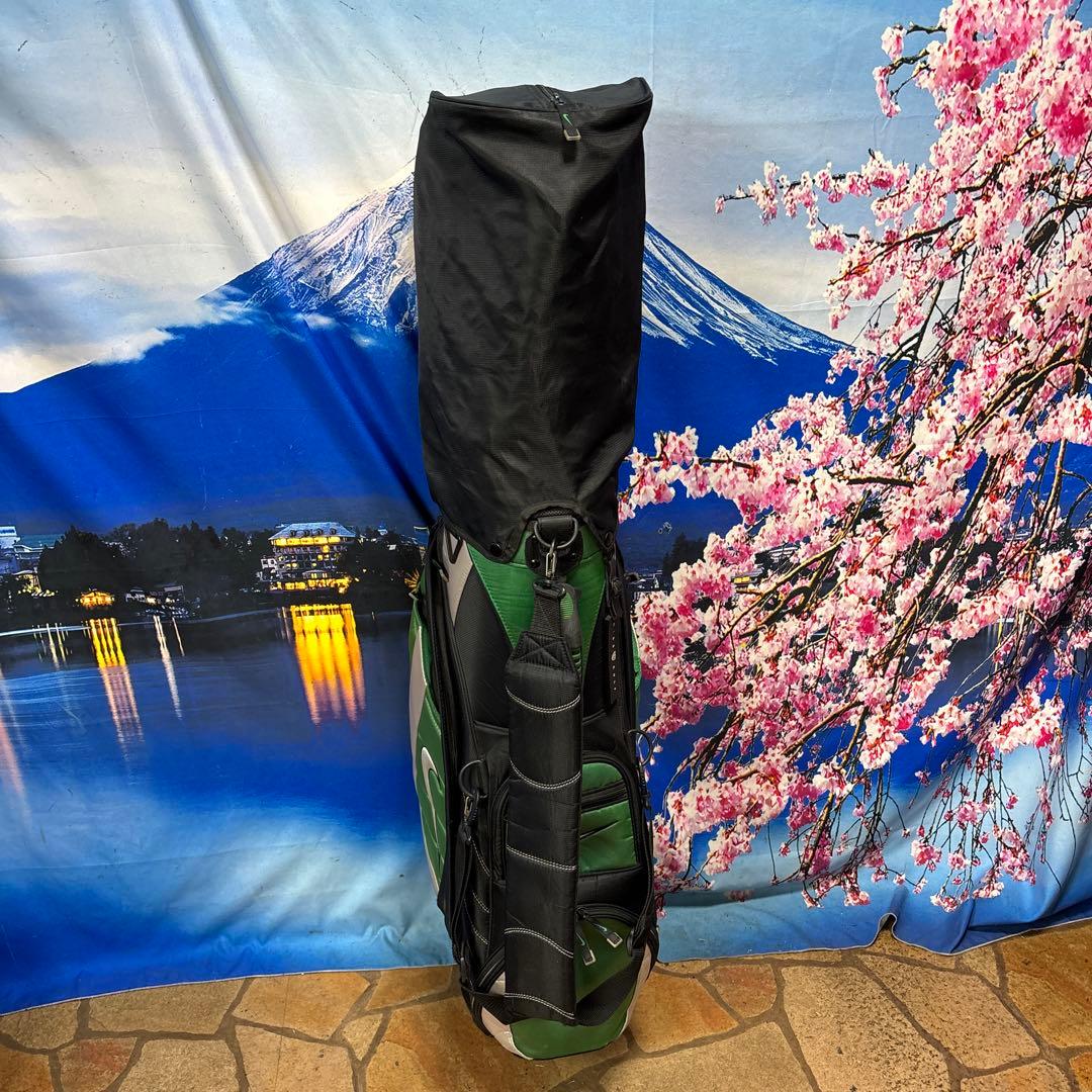 寶BX-1199 NIKE ナイキ カート式 キャディバッグ ブラック/グリーン
