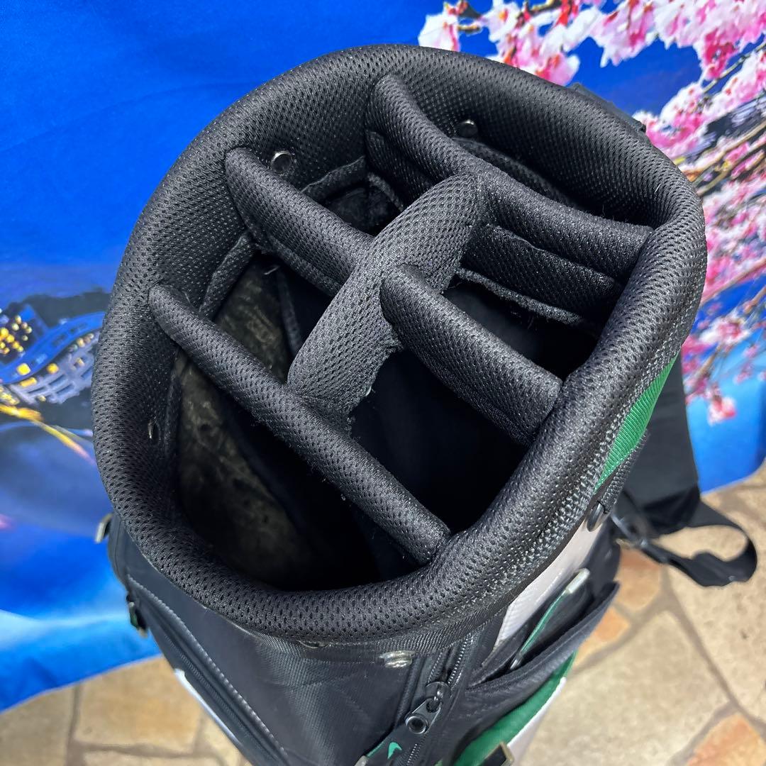 寶BX-1199 NIKE ナイキ カート式 キャディバッグ ブラック/グリーン