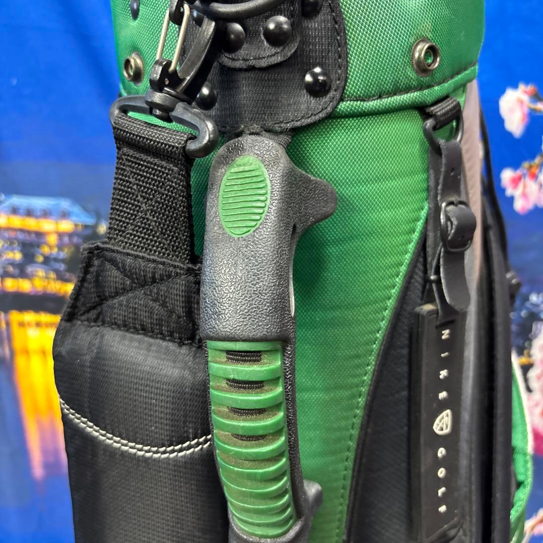 寶BX-1199 NIKE ナイキ カート式 キャディバッグ ブラック/グリーン