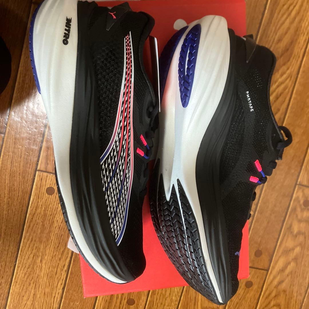 【即購入歓迎】PUMA ディヴィエイト ニトロ 3 25.0　メンズ　ブラック