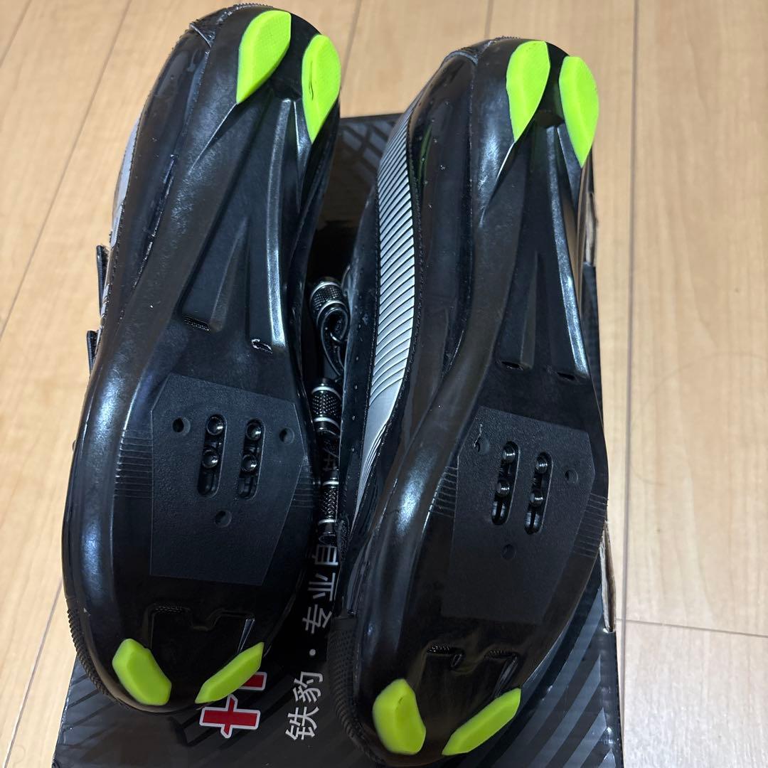 【未使用】tiebao TRUMPS 自転車用シューズ ブラック/グリーン