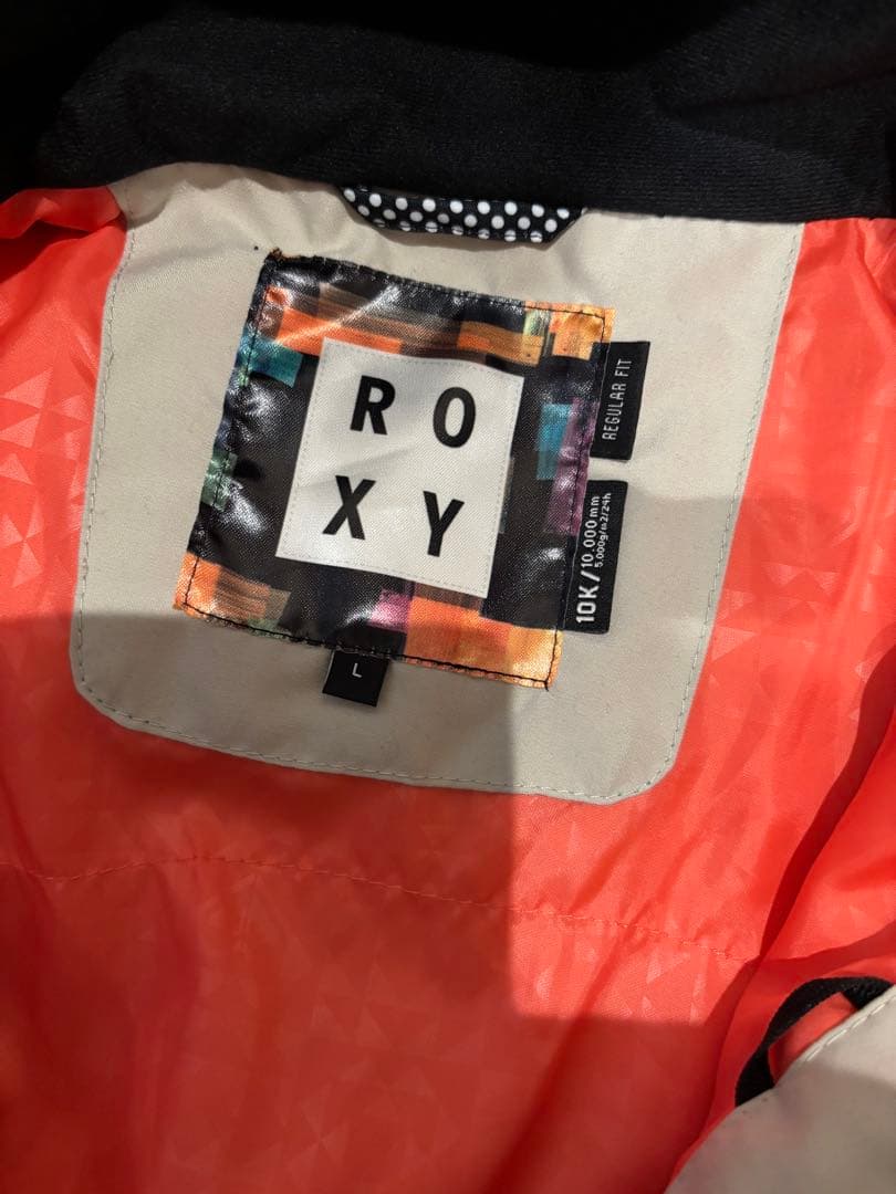 ROXYロキシー　スキーウェア　スノーボードウェア　ジャケット　ドット柄　美品L