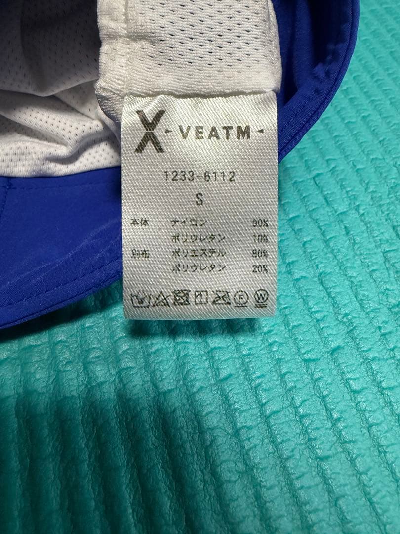VEATM Sサイズ 水着ショートパンツ ブルー/ホワイト/イエロー　オマケ付き