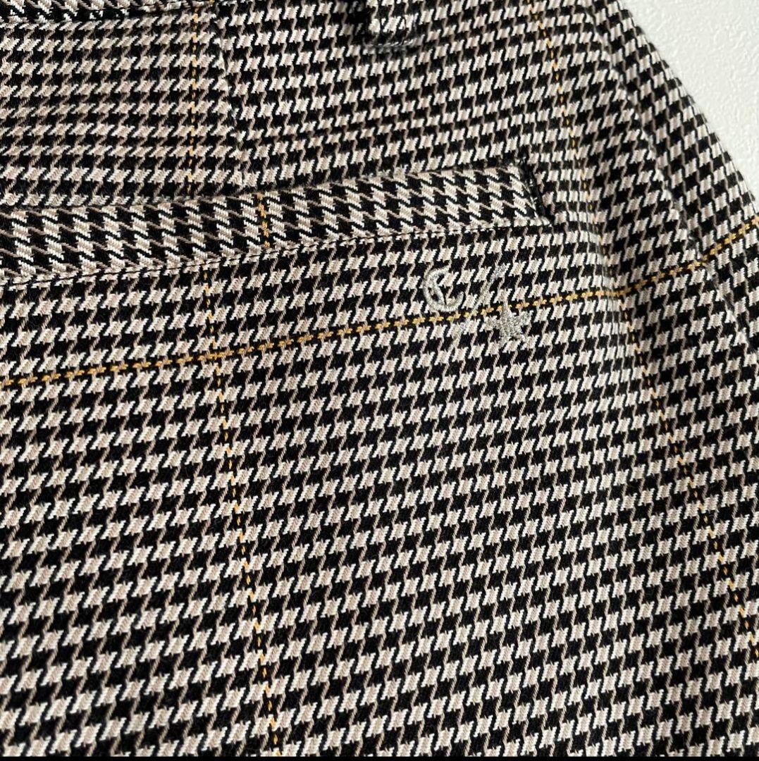 キャロウェイ　ストレッチ　千鳥　チェック　スカート　プリーツ ベルト
