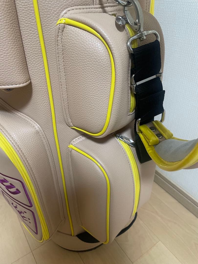美品　ゴルフバッグ　キャディバッグ　ベージュ系