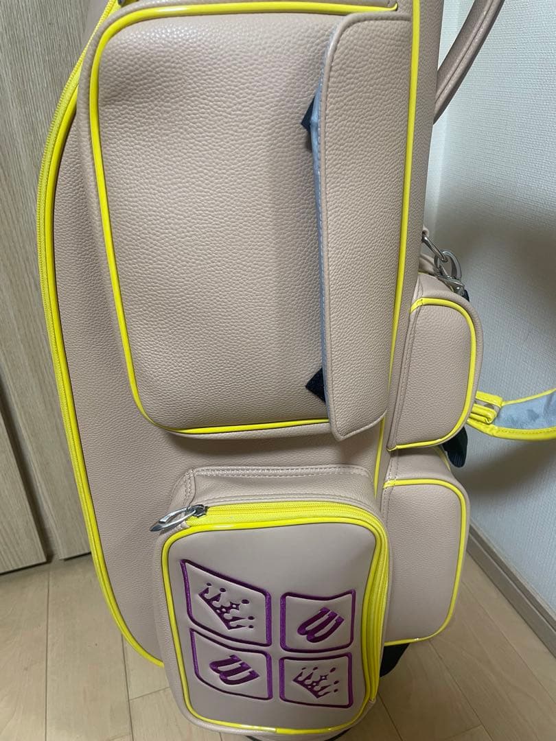美品　ゴルフバッグ　キャディバッグ　ベージュ系