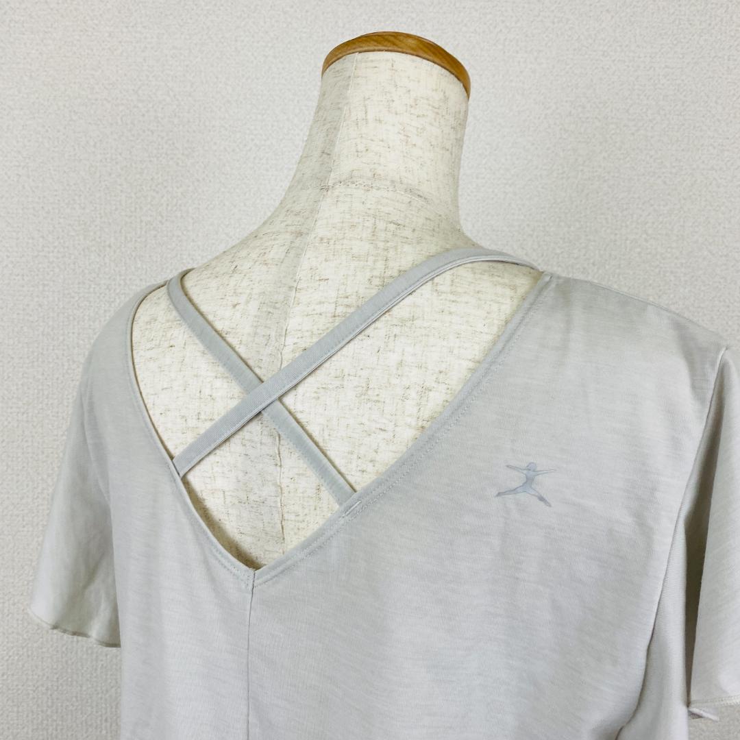 美品 DANSKIN セットアップ グレーカーキ M/L 0238-A