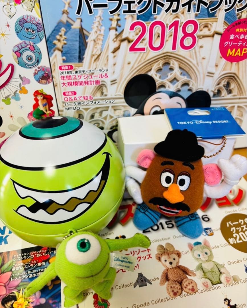 新品現地購入　春限定ミニーマウス　マイク　ポテトヘッド 4点チャーム+
