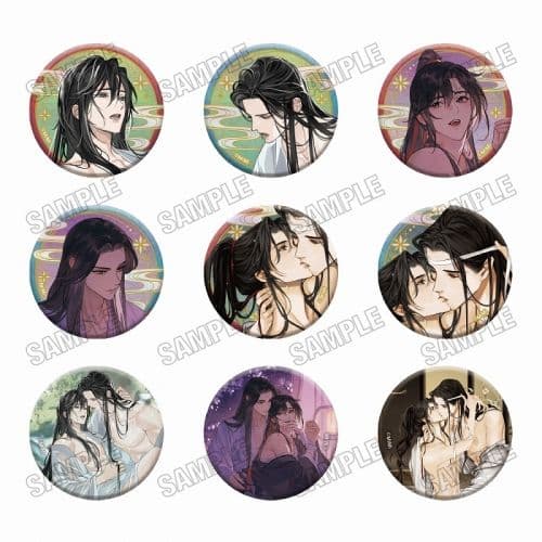 魔道祖師 愛恋万象 缶バッジAB 特典 イラストカード 魏無羨 藍忘機 忘羨