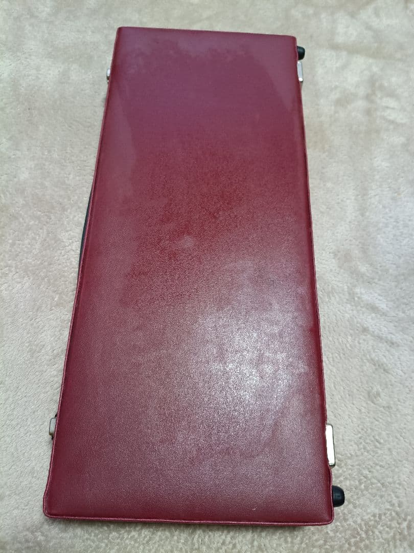【新品】17弦の琴柱入れ 琴　ワインレッド　小豆色