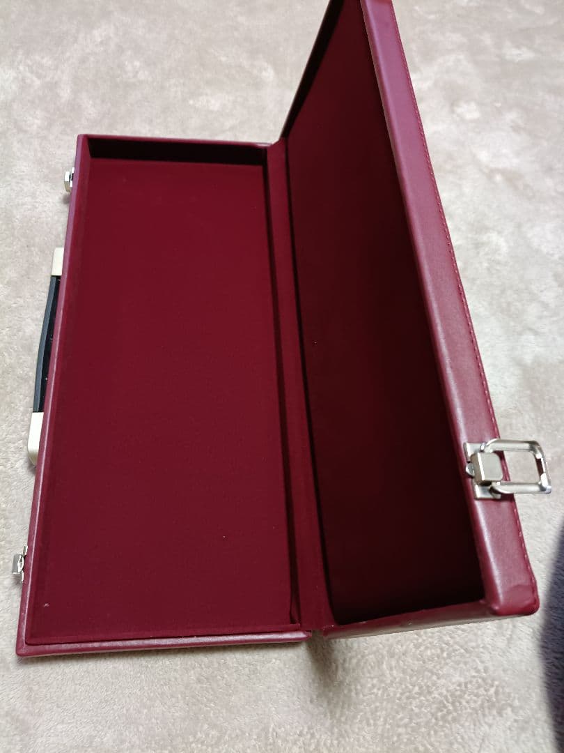 【新品】17弦の琴柱入れ 琴　ワインレッド　小豆色