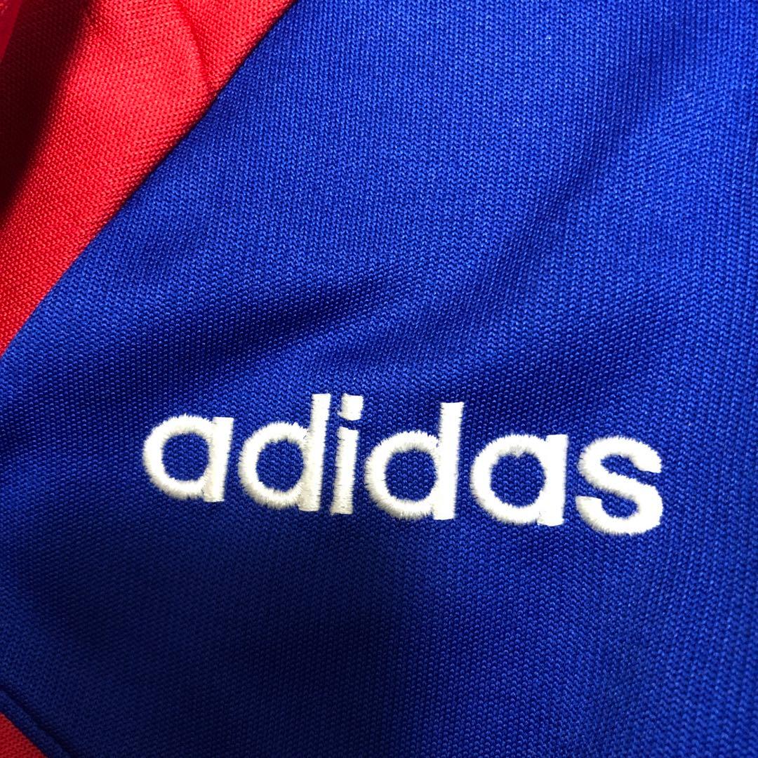 90's adidas 希少サイズXOトリコロール 3本ライン ジャージ