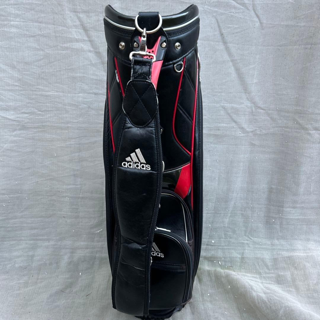 アディダスadidas ゴルフバッグ キャディーバッグ 黒 赤