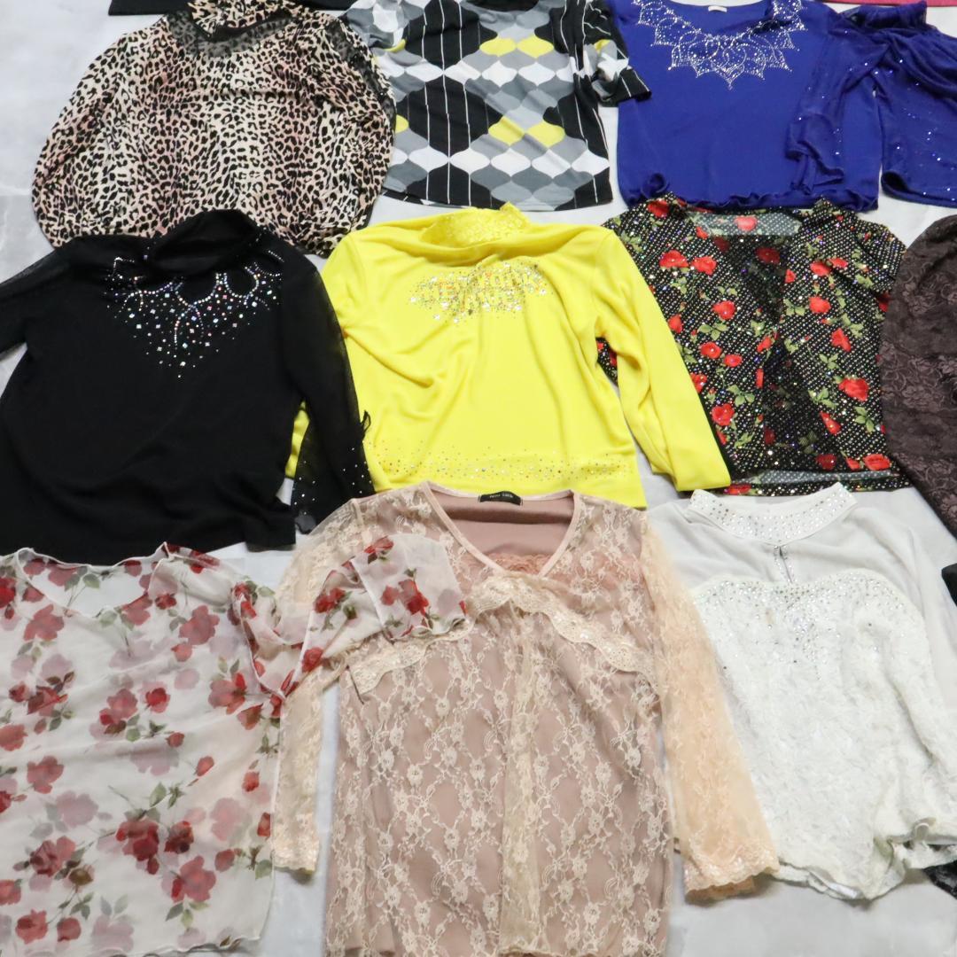 美品 社交ダンス衣装 レッスン着 40点 セット まとめ売り ブラウス トップス