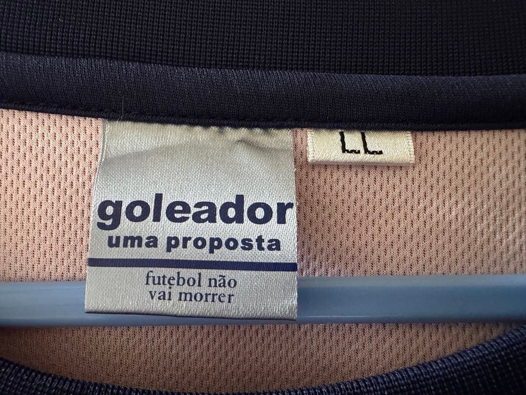 goleadorボーダー昇華トップス＋レイヤードパンツセットピンク×ネイビーXL