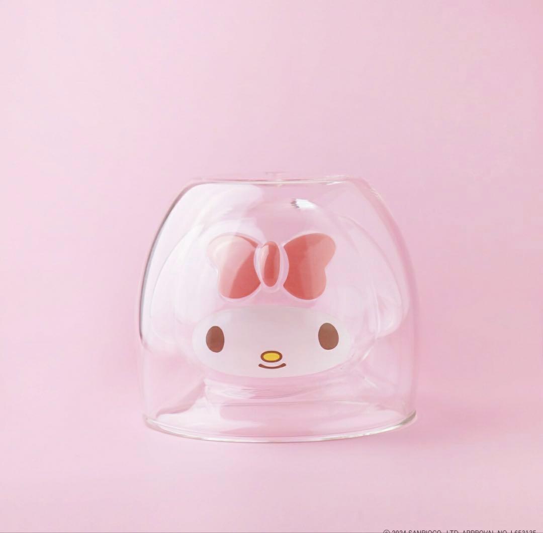 マイメロディ ダブルウォールグラス　ピンク・ブルー2個セット　正規品