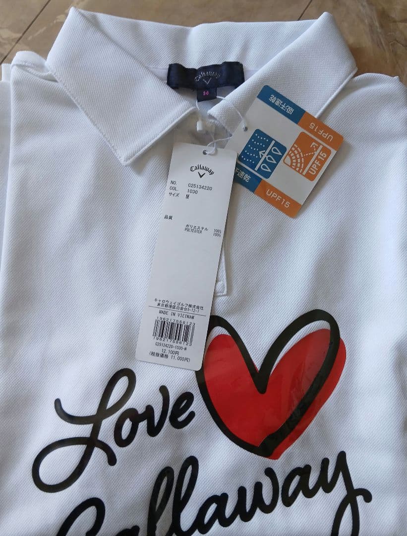 ホワイト Love Callaway ポロシャツ