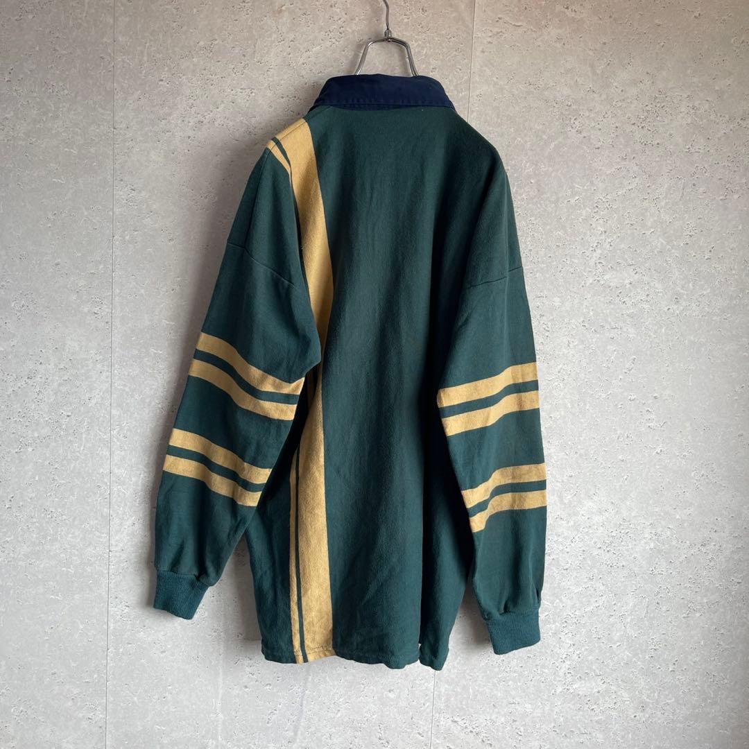 オールド 90s カンタベリー オーストラリア 長袖 ラガーシャツ 刺繍ロゴ