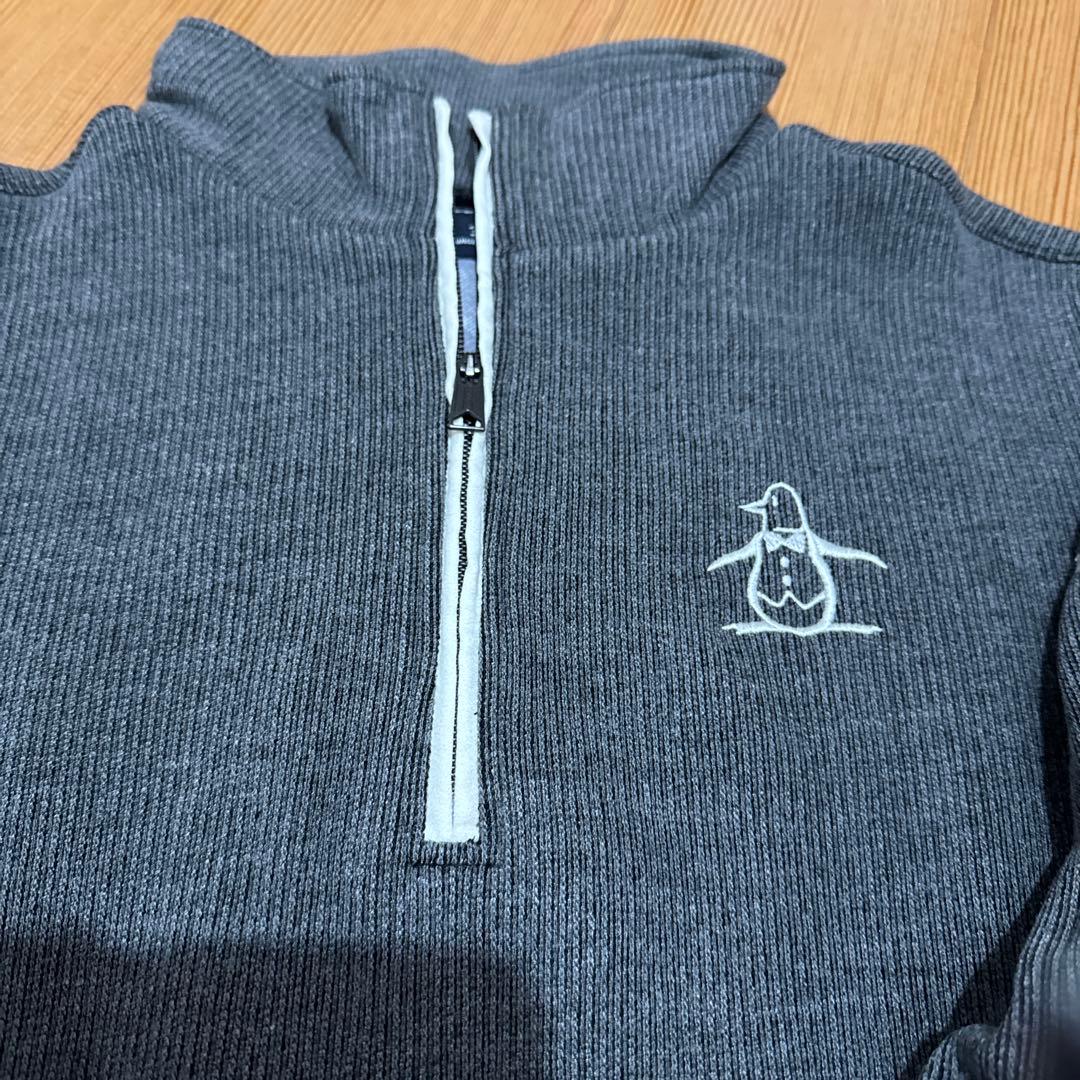 Mansingwear グレー ハーフジップニット ゴルフウェア Lサイズ 新品