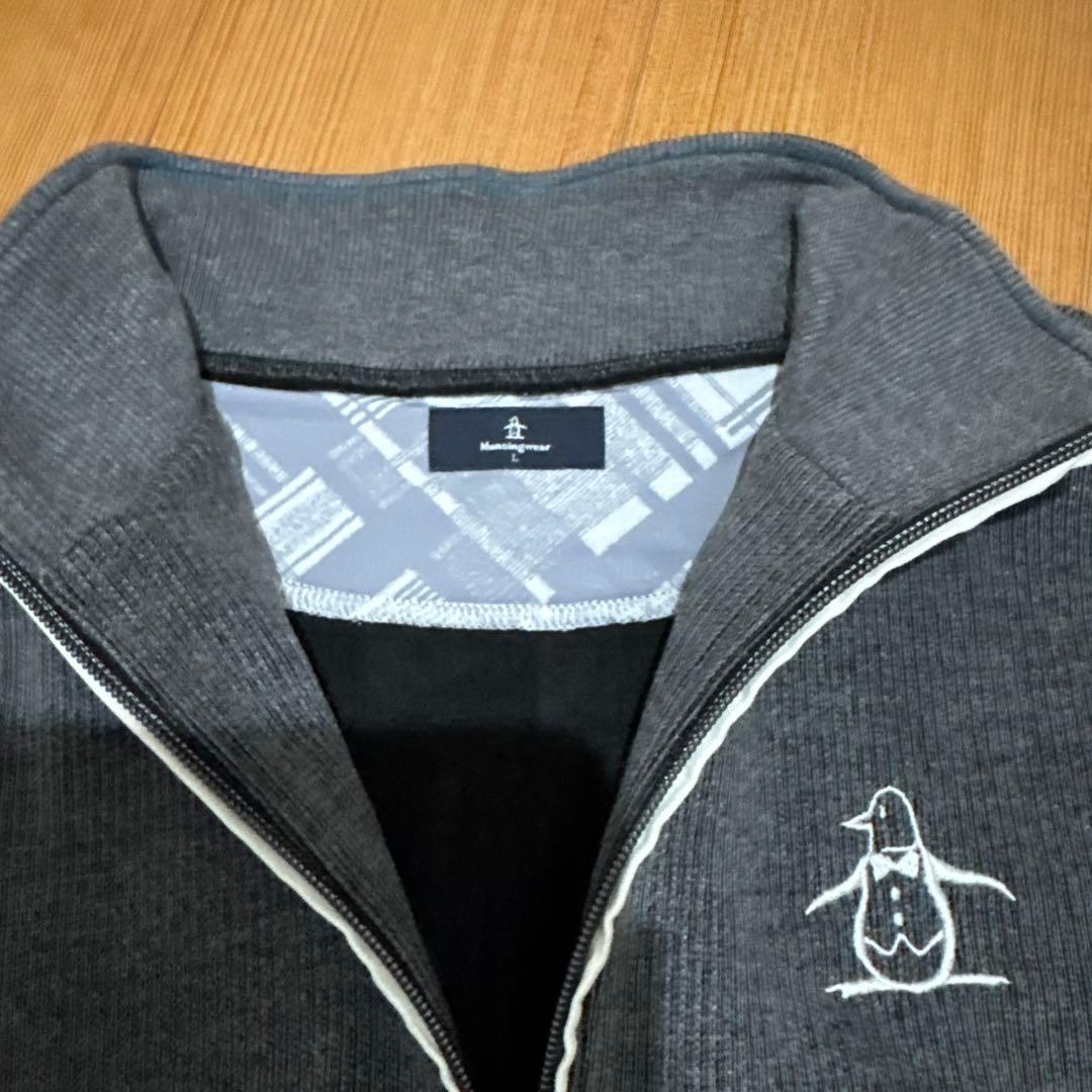 Mansingwear グレー ハーフジップニット ゴルフウェア Lサイズ 新品