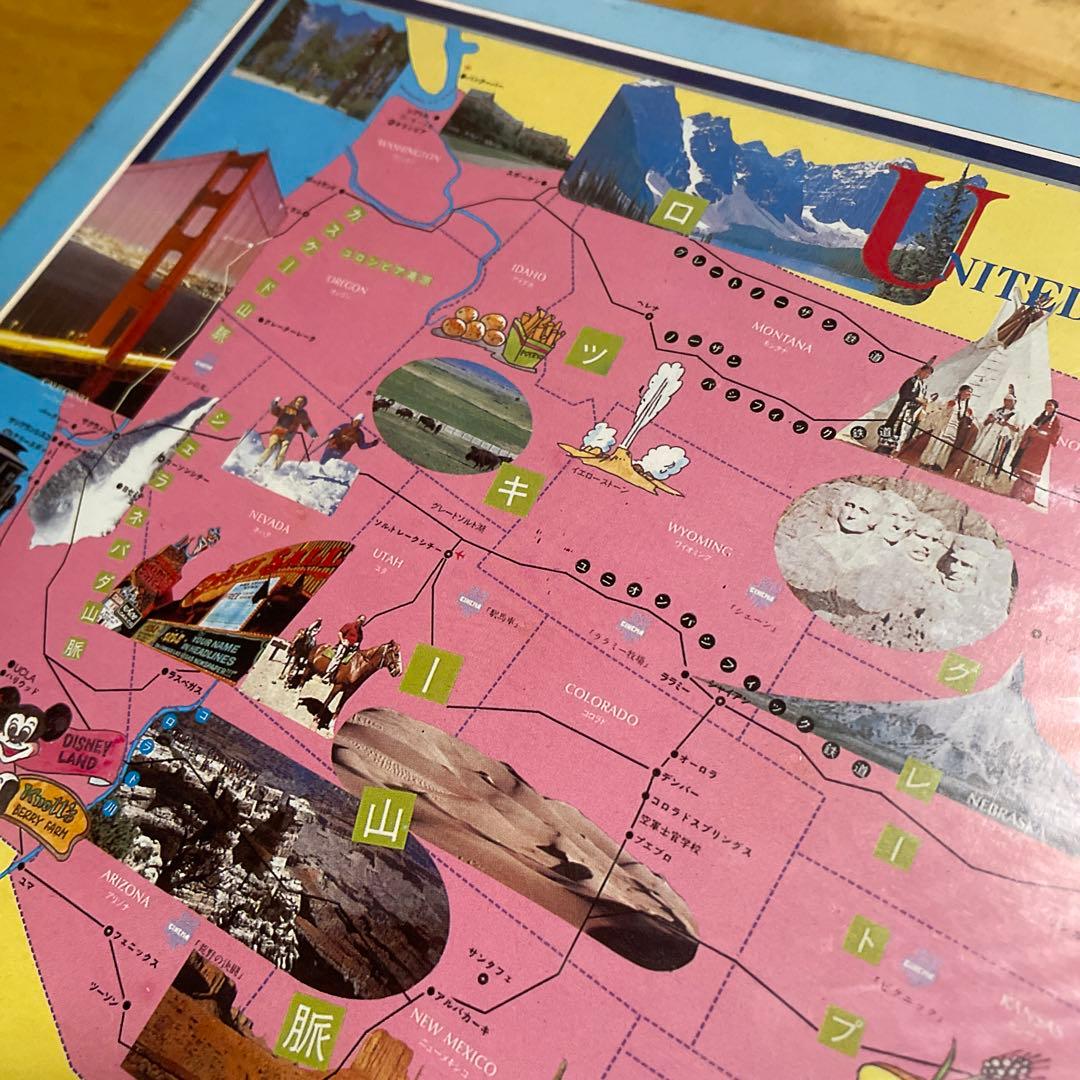 ハナヤマ　ジグソーパズル　世界の旅シリーズ　アメリカ合衆国　1000P レトロ