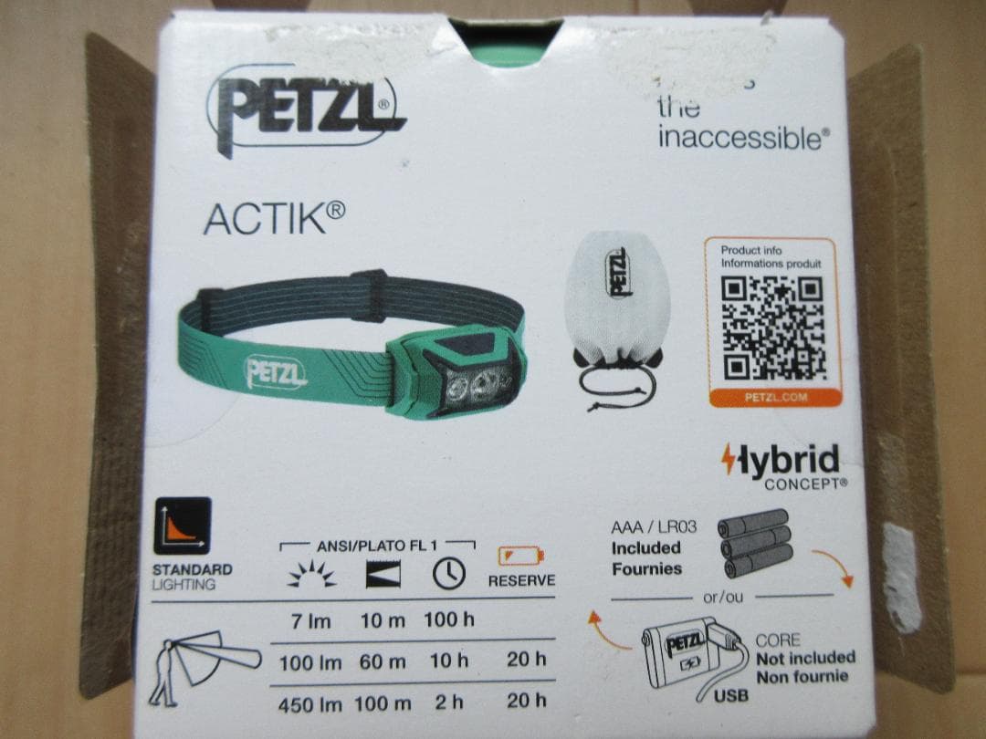 ヘッドライト　Petzl ACTIK 450ルーメン