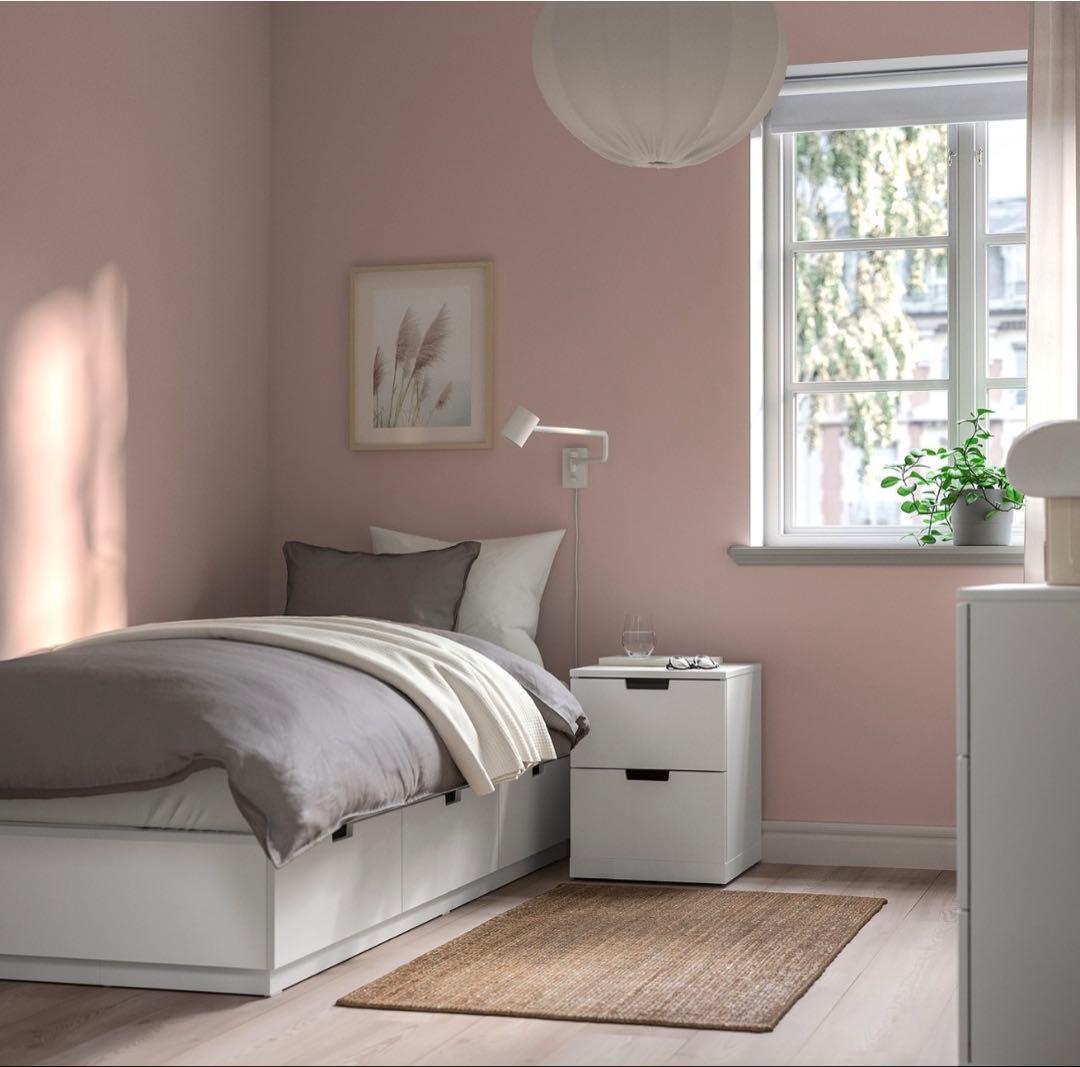 IKEAノールディ NORDLI ベッドフレーム 90×200 収納付きホワイト