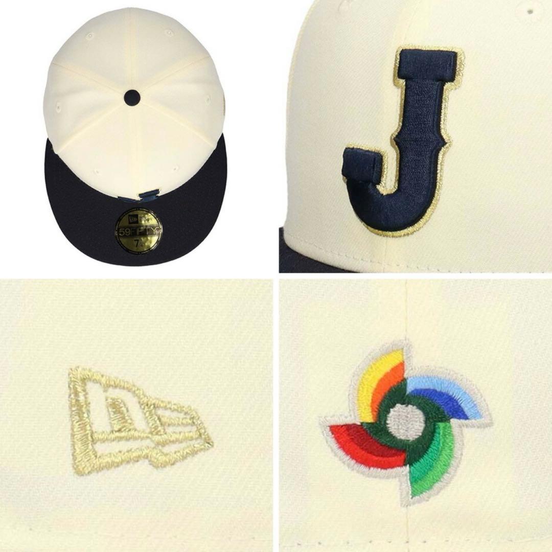 侍ジャパン　Jロゴ刺繍キャップ クロームxネイビー 7 1/4