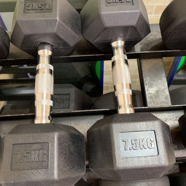 ラバーヘックスダンベル 2.5kg 5kg  7.5kg 10kg