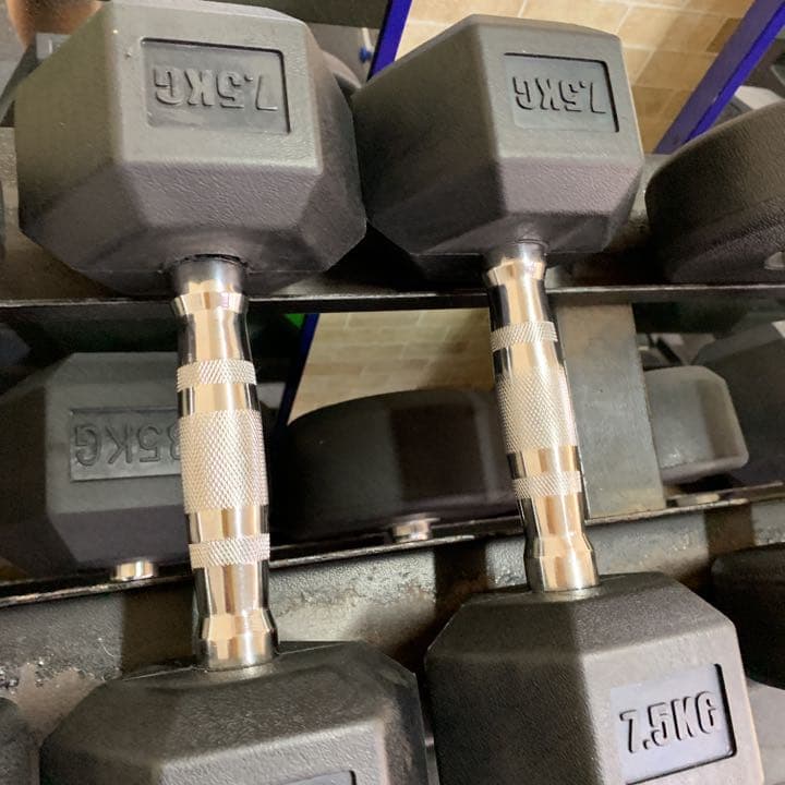 ラバーヘックスダンベル 2.5kg 5kg  7.5kg 10kg