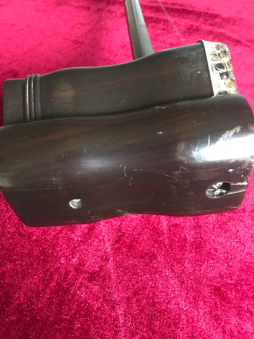 格安・二胡★中古品★錦蛇本皮★黒檀★必需品揃い★音など確認済み